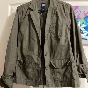 Gap Cotton Khaki Green Blazer size medium